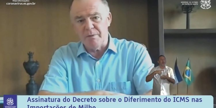 Governador anuncia diferimento do ICMS nas importações de milho para produtores capixabas