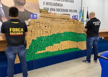 Denarc apreende uma tonelada de maconha em fundo falso de caminhão