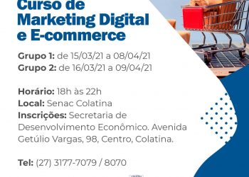 CURSO DE QUALIFICAÇÃO EM MARKETING DIGITAL E E-COMMERCE ESTÁ COM VAGAS ABERTAS EM COLATINA