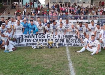 Santos é campeão invicto da Copa Norte com goleada e golaços