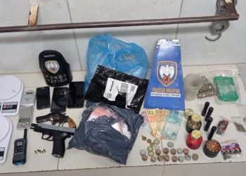 2° Batalhão apreende drogas, arma e munições em São Gabriel da Palha