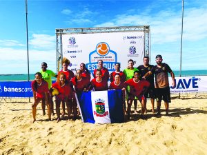 Selecao linharense de beach soccer feminino estreia com goleada no campeonato estadual da modalidade