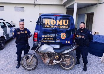 Guarda Municipal recupera moto com restrição de furto e roubo